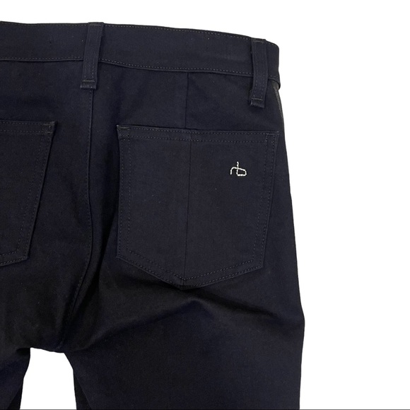 RAG AND BONE Black Denim Leather Jeans Pants - Picture 5 of 6